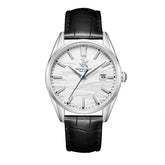 Beverly Hills Polo Club Men's Analog Watch, Silver Dial  With Black Leather Strap, BP3811X.331